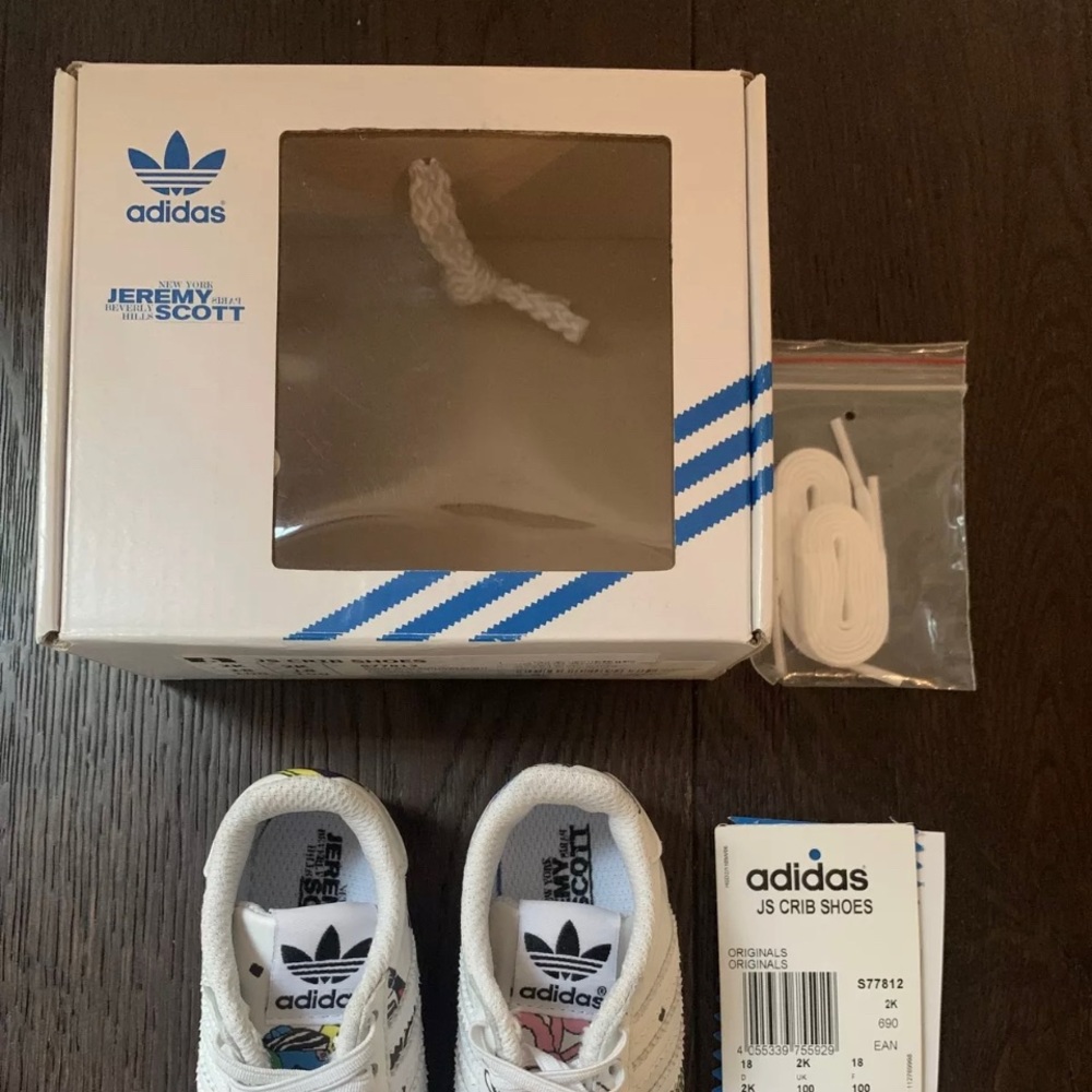 NIB Jeremy Scott Adidas JS Crib Baby Infant Sneakers Shoes S77812 Size 2 Limited